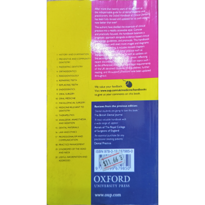 Oxford Handbook of Clinical Dentistry | Oxford University